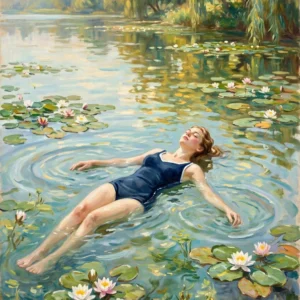 Œuvre originale Le Sommeil des Nymphéas - Galerie Maiiart