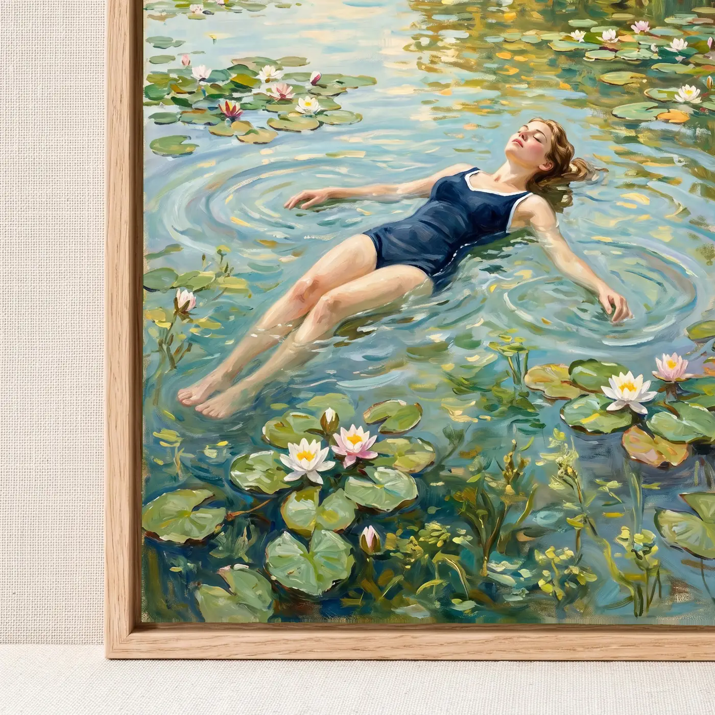 Finition et assemblage du cadre d’art pour Le Sommeil des Nymphéas