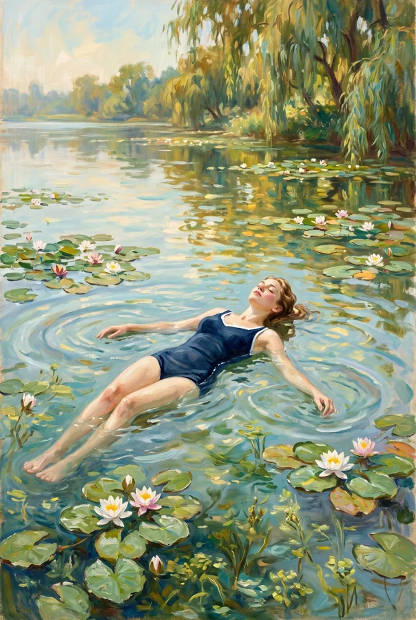 Œuvre originale Le Sommeil des Nymphéas - Galerie Maiiart