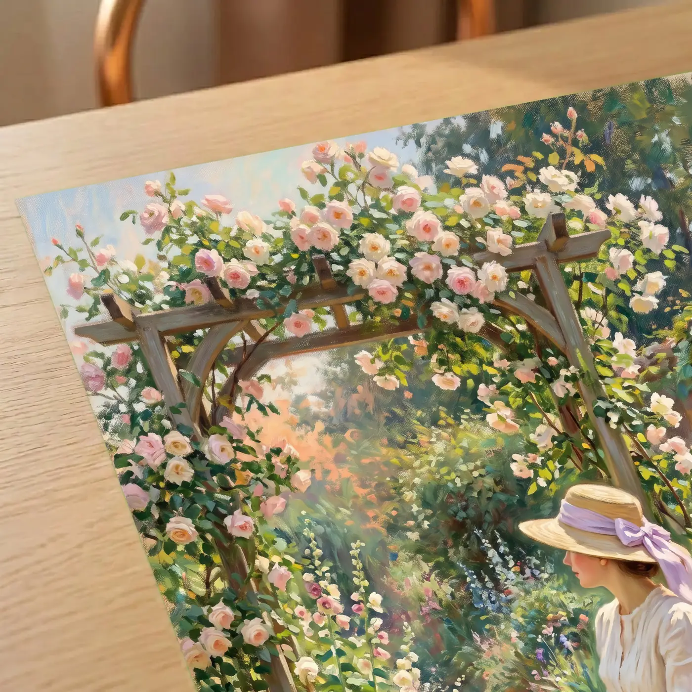 Tirage d’art Le Thé aux Roses sur papier mat musée à plat