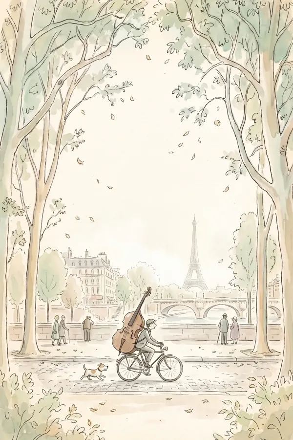 Œuvre originale Le Violoncelle des Quais - Galerie Maiiart
