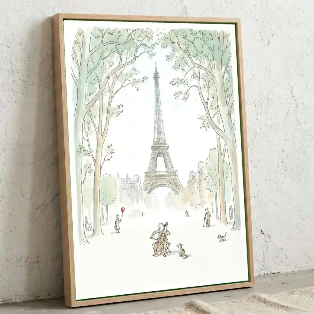 Le violoncelliste en situation décorative
