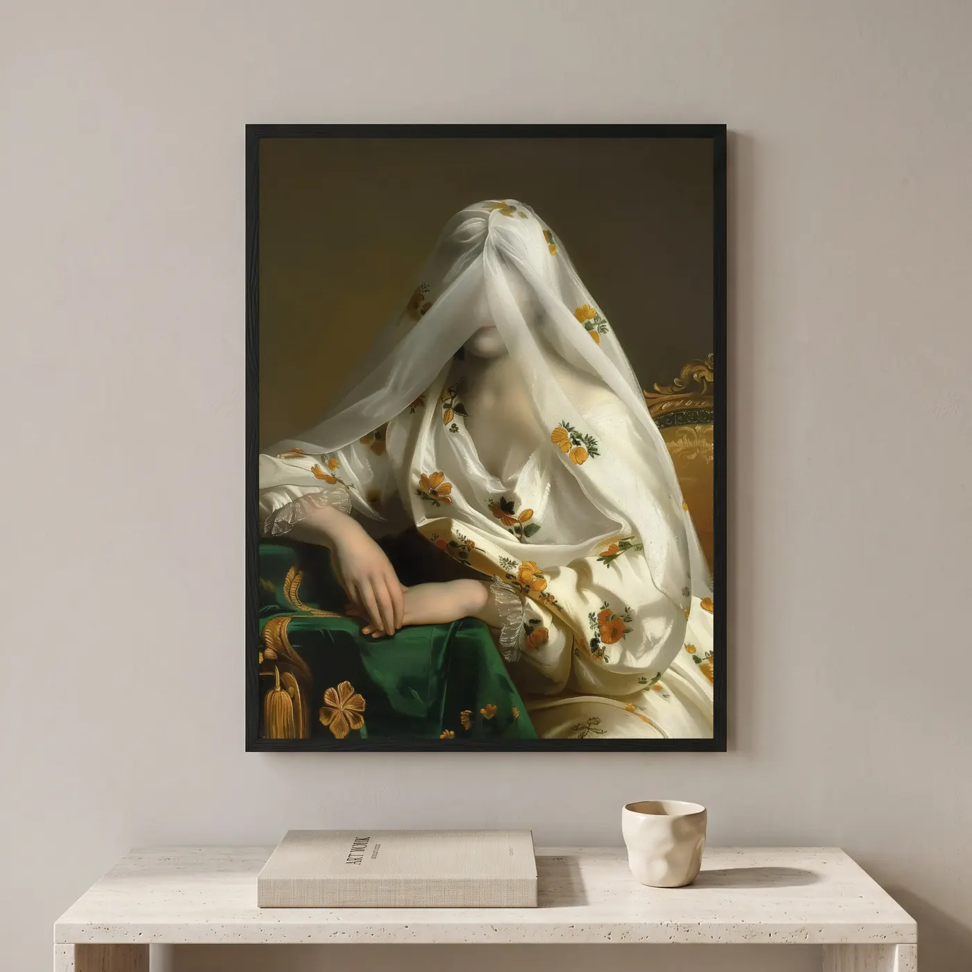 Tableau d'art Le voile encadré - Tirage d'art contemporain