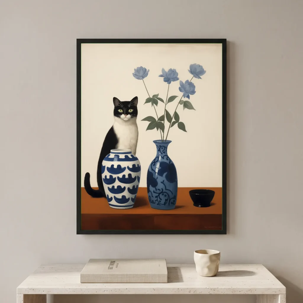 Les vases bleus