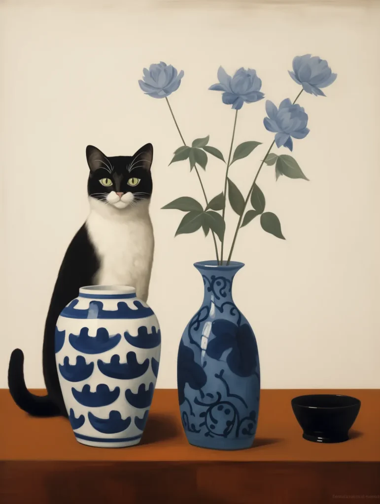 Les vases bleus