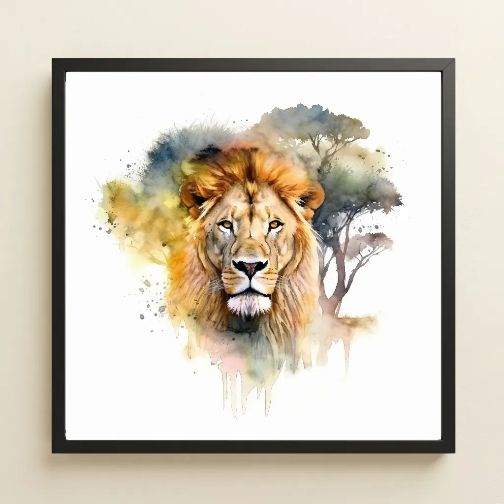 Lion dans la savane