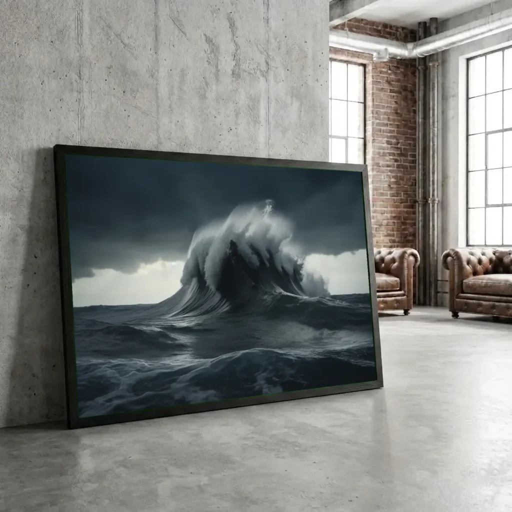 Mur de mer en situation décorative