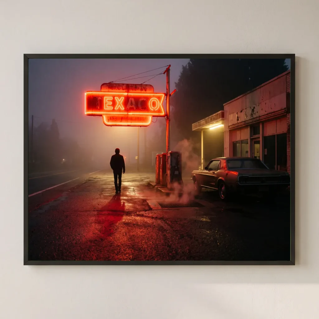 Néon dans la Brume