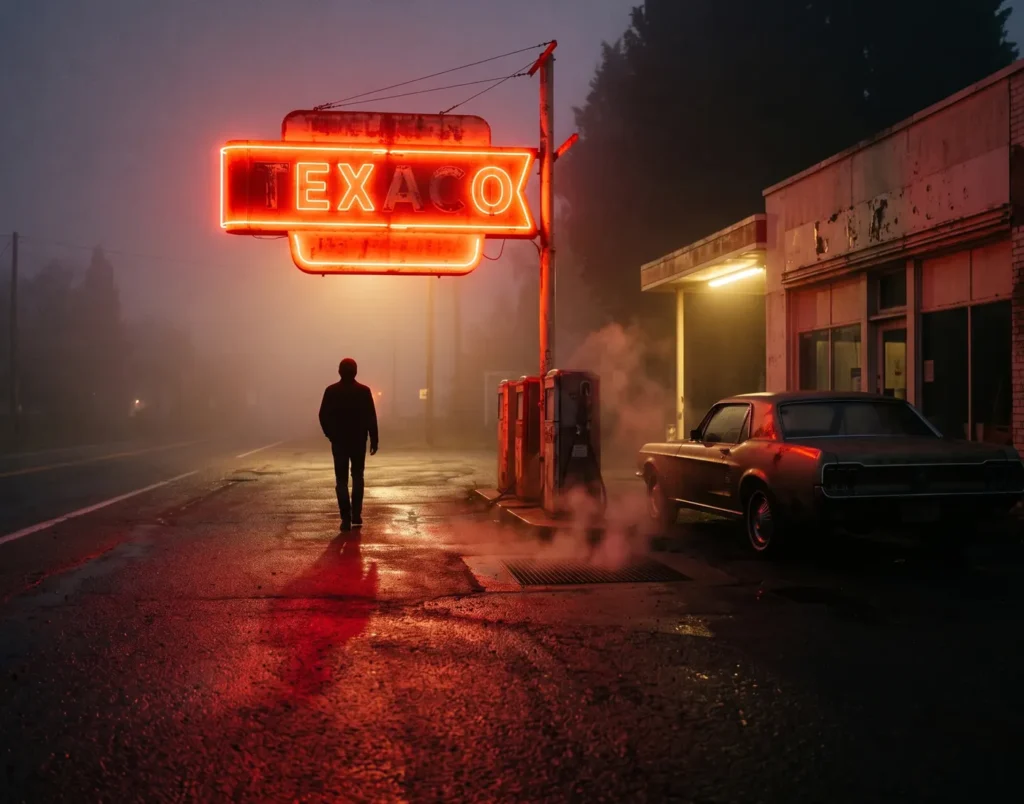 Néon dans la Brume