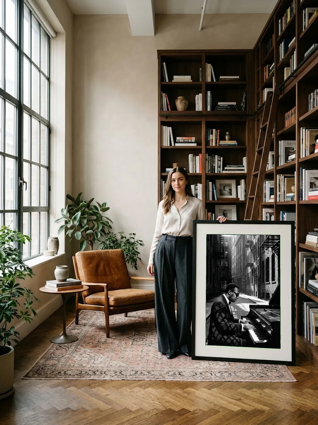 Mise en situation de Le Soliste de Manhattan à échelle humaine dans un loft new-yorkais