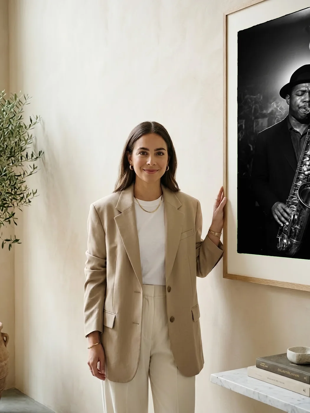 Mise en situation de Le Souffle du Saxophone à échelle humaine dans un intérieur contemporain