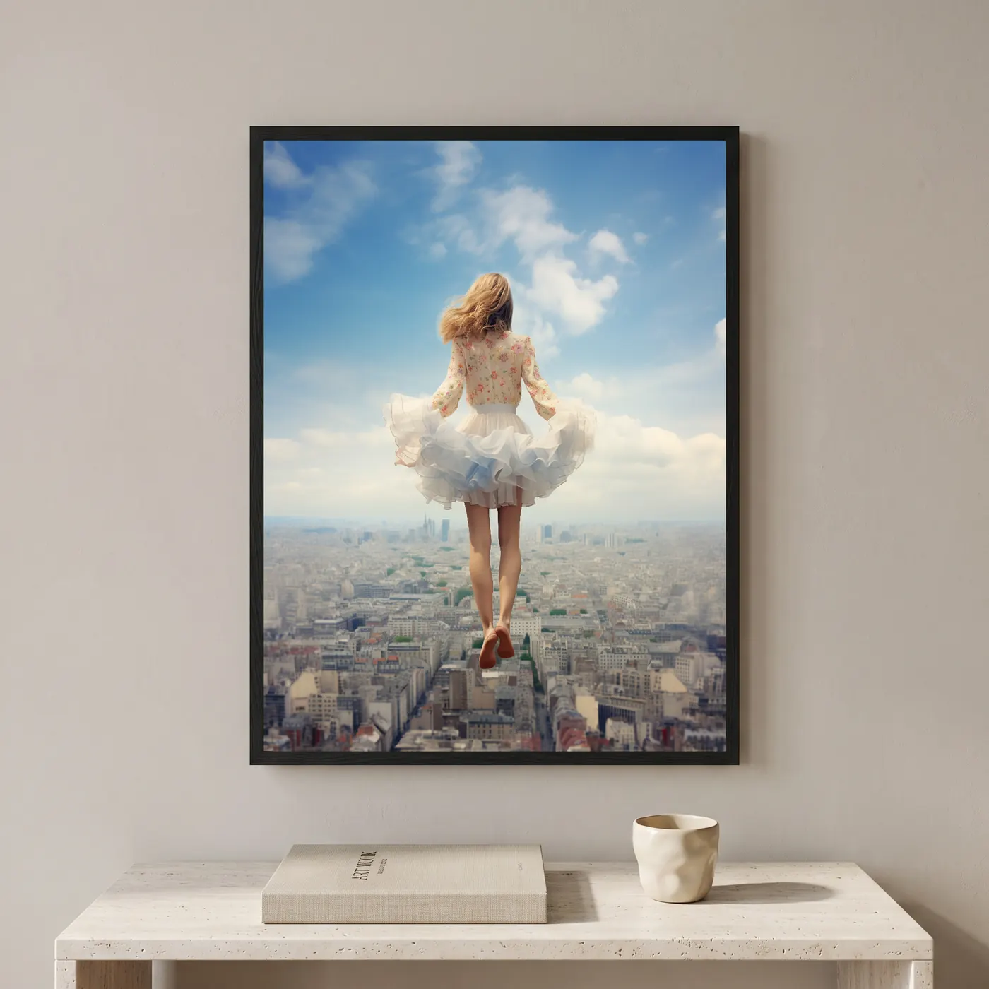 Tableau d'art L'Ange de Paris encadré - Tirage d'art contemporain