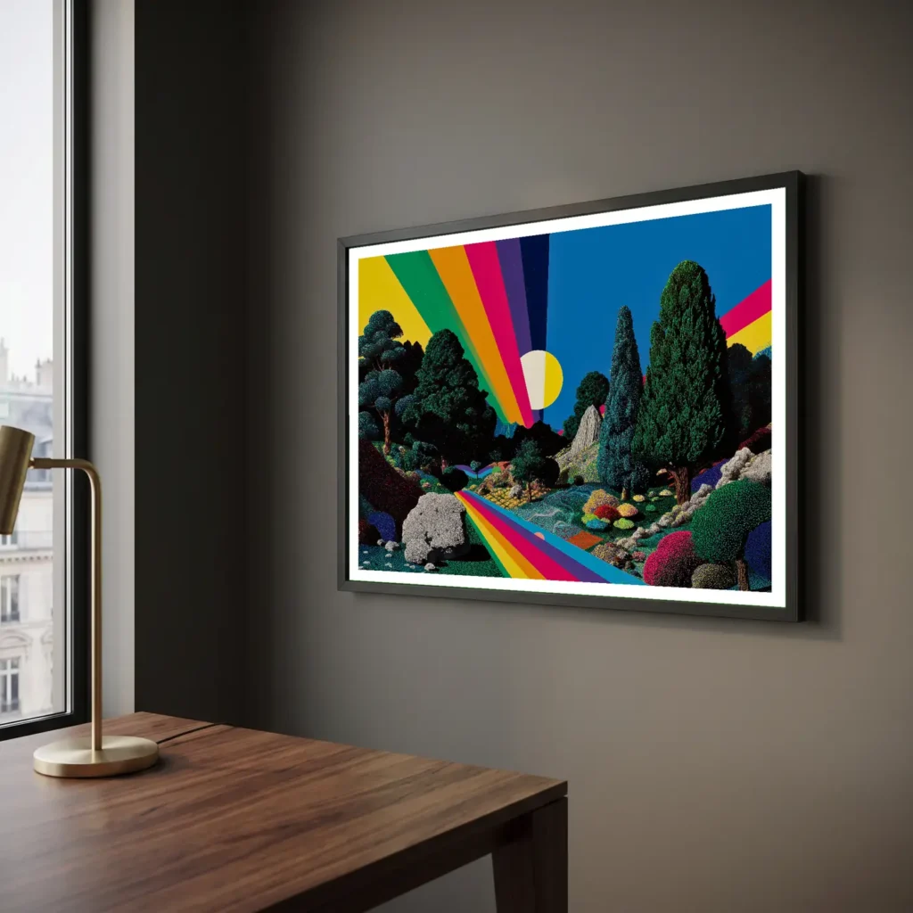 Paysage arc-en-ciel