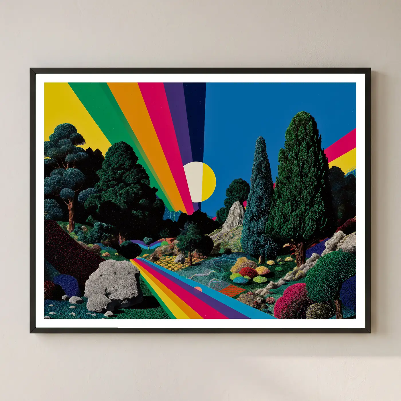 Paysage arc-en-ciel