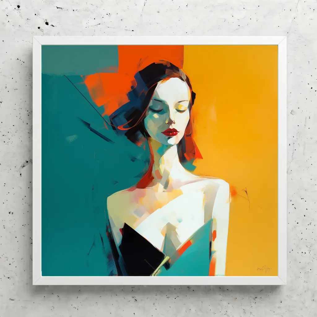 Portrait de femme à la robe verte