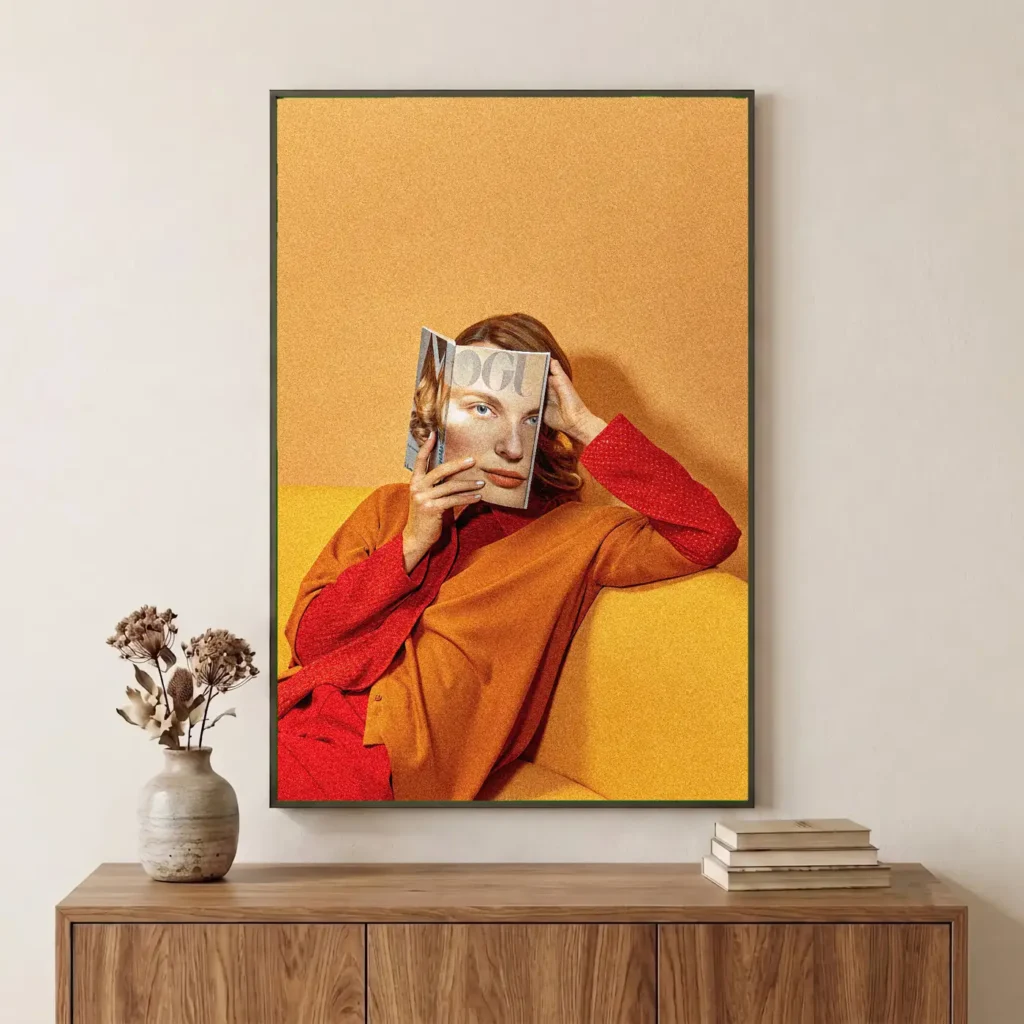 Première de couverture (orange) en situation décorative
