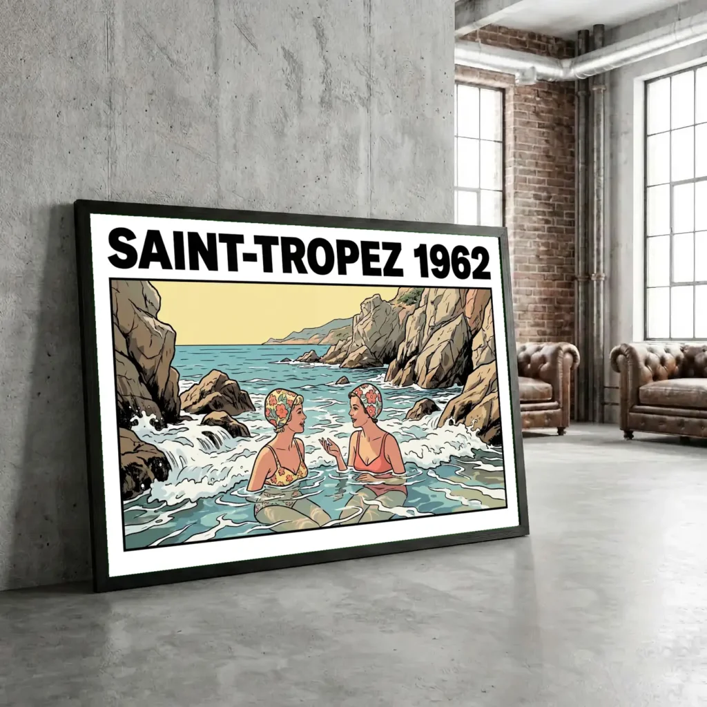 Saint-Tropez 1962 en situation décorative