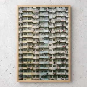 Tableau d’art Trame Verticale encadré - Tirage d’art contemporain