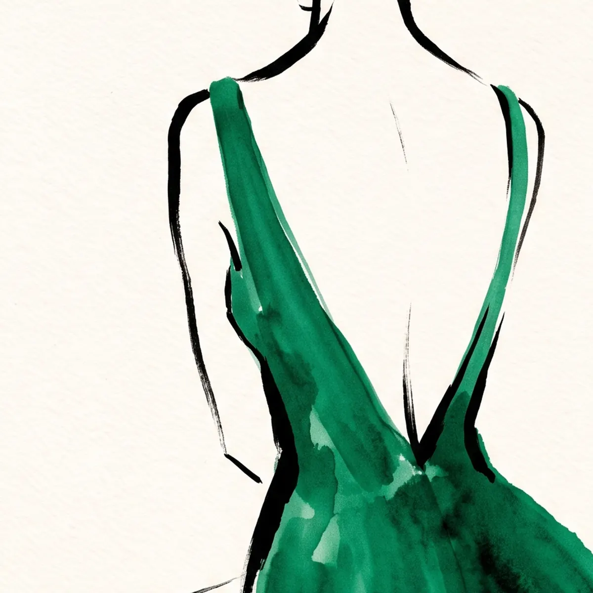 Détail de matière, grain et pigments du tirage d'art Vert Émeraude