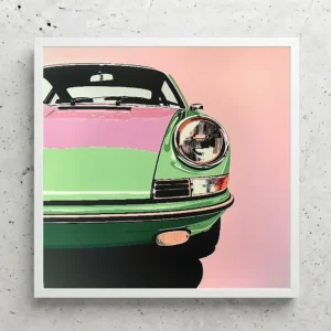Voiture vintage rose – Image 1