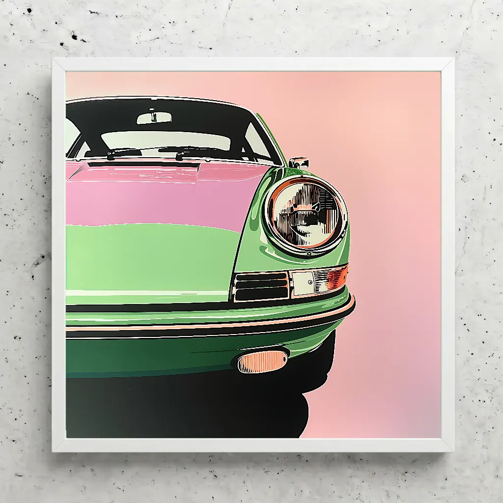 Voiture vintage rose